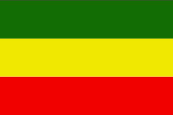 The plain tricolor Ethiopian Flag!